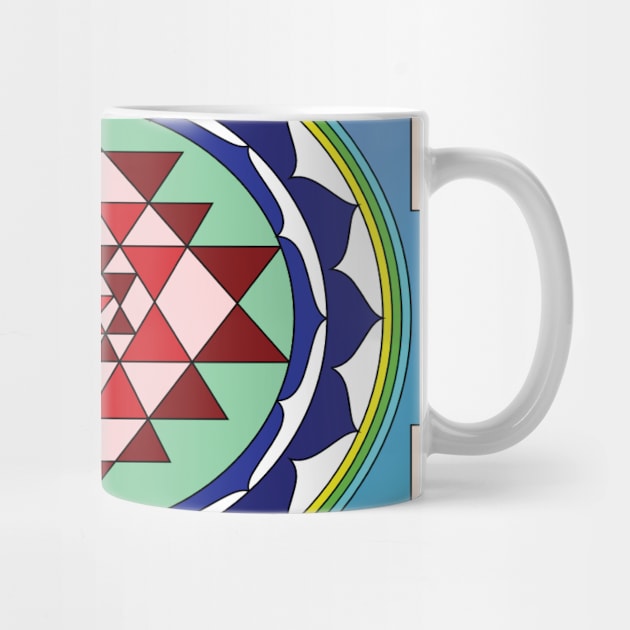 Colorful Sri Yantra Abstract Art by BruceALMIGHTY Baker